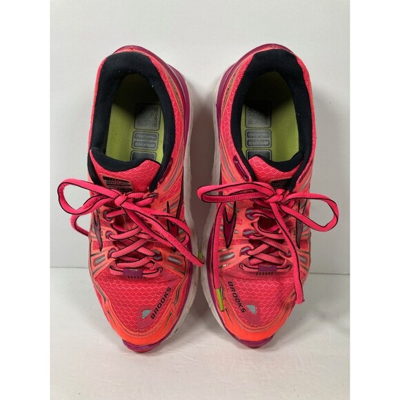 BROOKS Womens Transcend DNA Ultimate Ride Pink Running Shoes 1201501B878 Size 8 - Picture 5 of 10